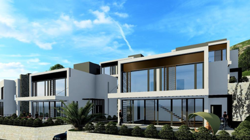 Zu verkaufen neue Villen in einem Komplex mit Blick auf die Bucht von Kotor